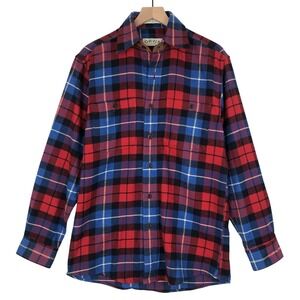 ORVIS Perfect Flannel Shirt Men's Sz S Heavyweight Long Sleeve Suede Trim LK NU